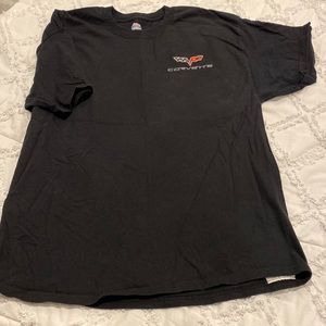 Corvette black cotton T-shirt , XL